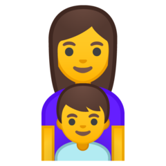 Emoji Keluarga Wanita Anak Lelaki Google