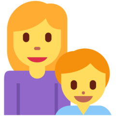 Emoji Keluarga Wanita Anak Lelaki Twitter