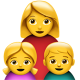Emoji Keluarga Wanita Anak Perempuan Anak Lelaki Apple