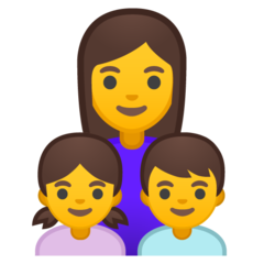 Emoji Keluarga Wanita Anak Perempuan Anak Lelaki Google
