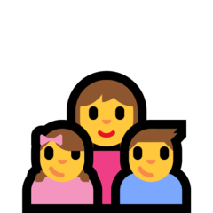 Emoji Keluarga Wanita Anak Perempuan Anak Lelaki Microsoft