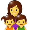 Emoji Keluarga Wanita Anak Perempuan Anak Lelaki Samsung