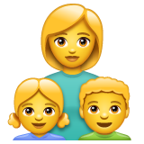 Emoji Keluarga Wanita Anak Perempuan Anak Lelaki WhatsApp