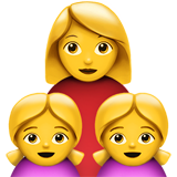 Emoji Keluarga Wanita Anak Perempuan Anak Perempuan Apple