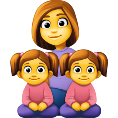 Emoji Keluarga Wanita Anak Perempuan Anak Perempuan Facebook
