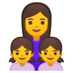 Emoji Keluarga Wanita Anak Perempuan Anak Perempuan Google