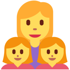 Emoji Keluarga Wanita Anak Perempuan Anak Perempuan Twitter