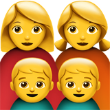 Emoji Keluarga Wanita Wanita Anak Lelaki Anak Lelaki Apple