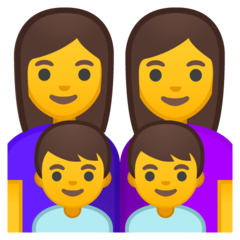 Emoji Keluarga Wanita Wanita Anak Lelaki Anak Lelaki Google