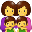 Emoji Keluarga Wanita Wanita Anak Lelaki Anak Lelaki Samsung
