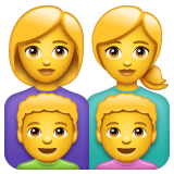 Emoji Keluarga Wanita Wanita Anak Lelaki Anak Lelaki WhatsApp