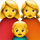 Emoji Keluarga Wanita Wanita Anak Lelaki Apple