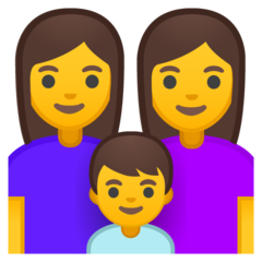 Emoji Keluarga Wanita Wanita Anak Lelaki Google