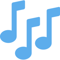 Emoji Notasi Musik Berganda Twitter