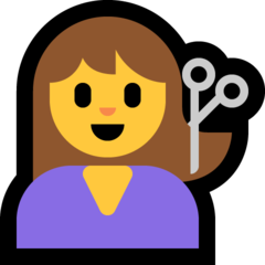 Emoji Orang Sedang Potong Rambut Microsoft