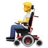 Emoji Orang di Kursi Roda Bermotor Apple