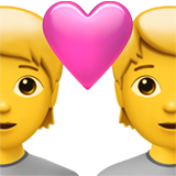 Emoji Pasangan dengan Hati Apple