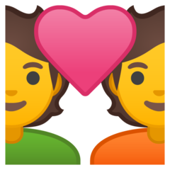 Emoji Pasangan dengan Hati Google