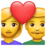 Emoji Pasangan dengan Hati WhatsApp