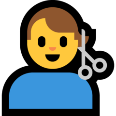Emoji Pria Sedang Potong Rambut Microsoft