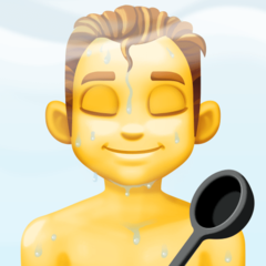Emoji Pria di Sauna Facebook