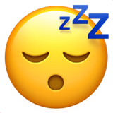 Emoji Wajah Tertidur Apple