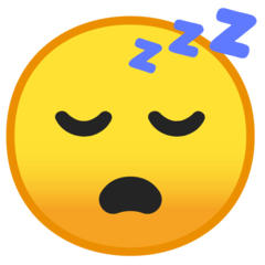 Emoji Wajah Tertidur Google