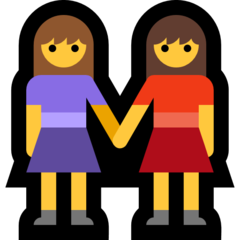 Emoji Wanita Bergandengan Tangan Microsoft