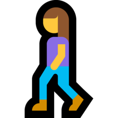Emoji Wanita Berjalan Microsoft