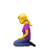 Emoji Wanita Berlutut Apple