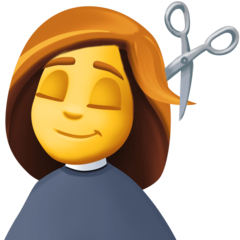 Emoji Wanita Sedang Potong Rambut Facebook