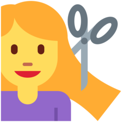Emoji Wanita Sedang Potong Rambut Twitter