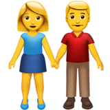 Emoji Wanita dan Pria Bergandengan Tangan Apple