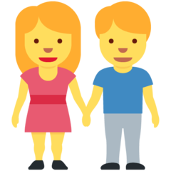 Emoji Wanita dan Pria Bergandengan Tangan Twitter