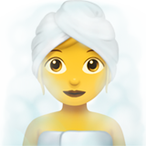 Emoji Wanita di Sauna Apple