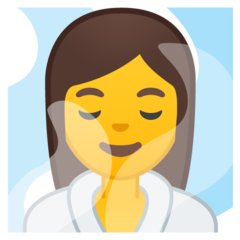 Emoji Wanita di Sauna Google