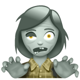 Emoji Zombie Wanita WhatsApp