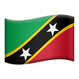 Emoji Bendera Kitts & Nevis Apple