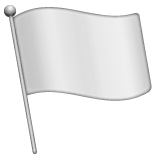 Emoji Bendera Putih WhatsApp