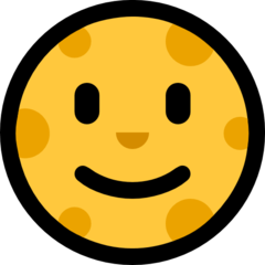 Emoji Bulan Purnama dengan Wajah Microsoft