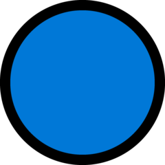 Emoji Lingkaran Biru Microsoft