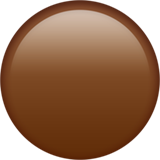 Emoji Lingkaran Coklat Apple
