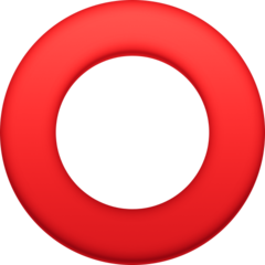 Emoji Lingkaran Merah Berongga Facebook