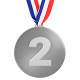 Emoji Medali Juara 2 Apple