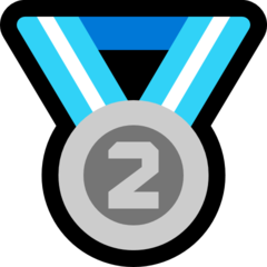 Emoji Medali Juara 2 Microsoft