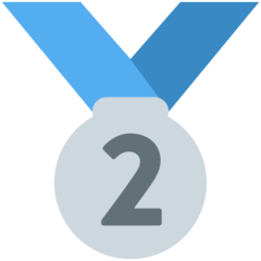 Emoji Medali Juara 2 Twitter