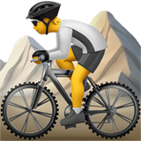 Emoji Orang Bersepeda Gunung Apple