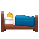 Emoji Orang Ditempat Tidur WhatsApp