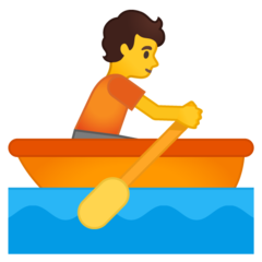 Emoji Orang Mendayung Perahu Google