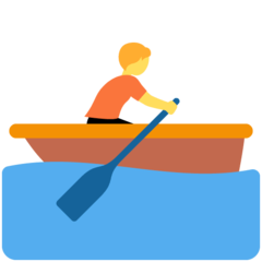 Emoji Orang Mendayung Perahu Twitter